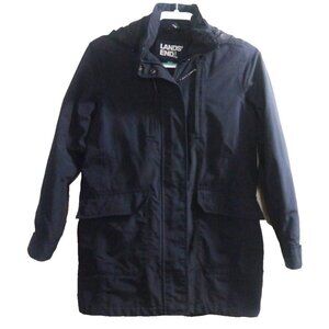 LANDS END Squall Collection dark blue waterproof fleece lined jacket WOMENS XS/P